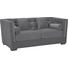 2,5-SITZER Mikrofaser Grau - Wengefarben/Grau, Design, Holz/Textil (178/84/98cm) - Carryhome