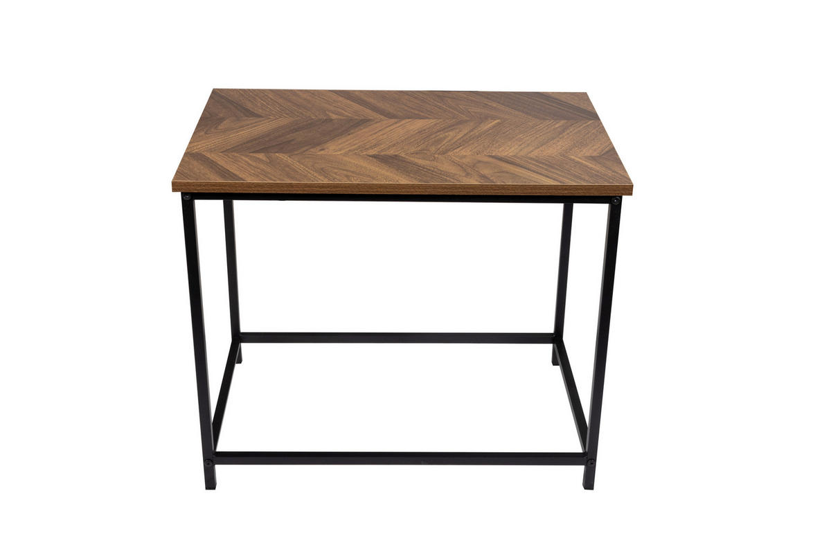 SET KLUB STOLIĆA smeđa, višebojno, crna, bukva kolonijalno smeđa, boje eukaliptusa, bež-smeđa  metal, drvni materijal  - višebojno/smeđa, Design, drvni materijal/metal (60/40/50-54,5cm) - MID.YOU