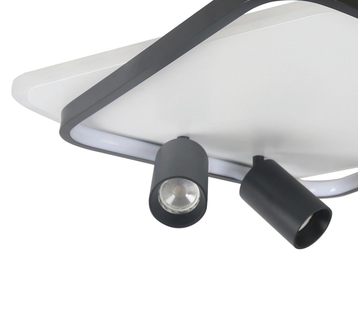 LED-DECKENLEUCHTE Parma  11/45.5/45.5 cm  - Schwarz, Design, Metall (11/45.5/45.5cm)