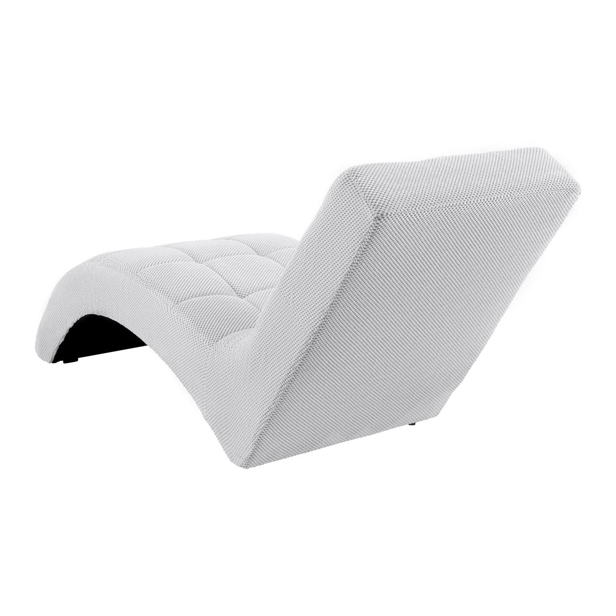 LIGGFÅTÖLJ i vävt tyg vit  - vit/svart, Modern, textil/plast (68/80/167cm) - MID.YOU