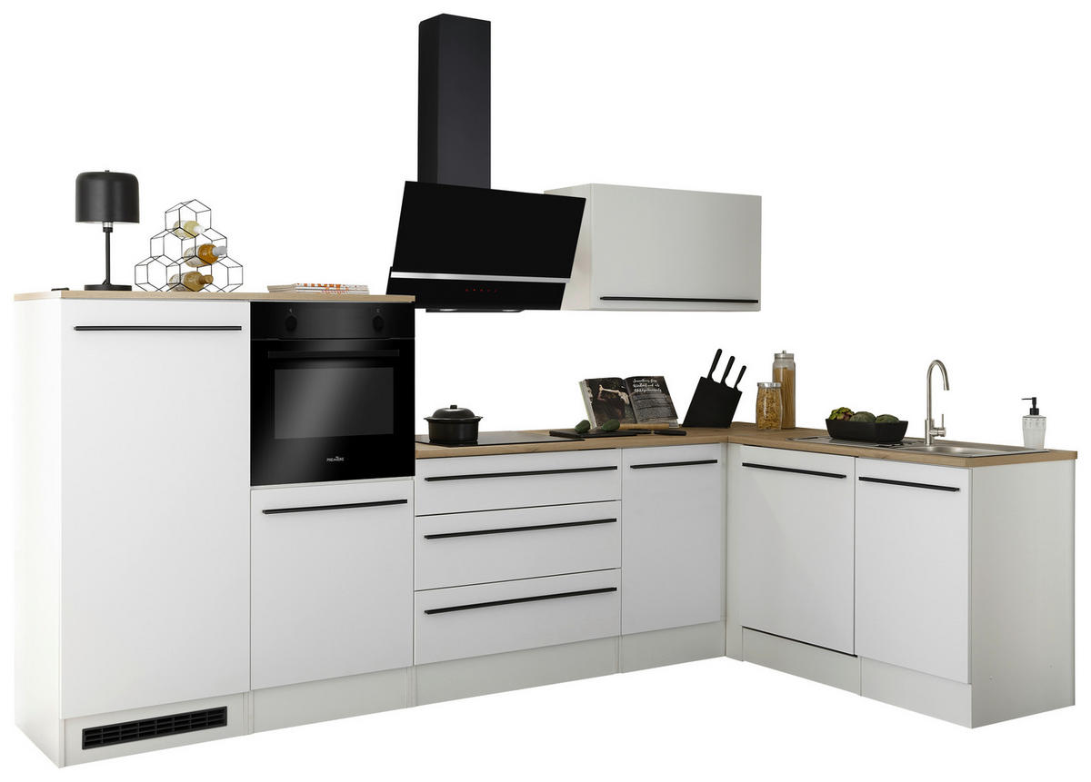 KÜCHENLEERBLOCK   in Weiß  - Weiß/Eiche Artisan, Basics, Holzwerkstoff/Kunststoff (320/200/60cm) - MID.YOU