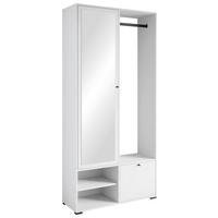 GARDEROBE  in 90/190/33 cm  - Weiß, Trend, Holzwerkstoff (90/190/33cm) - P & B