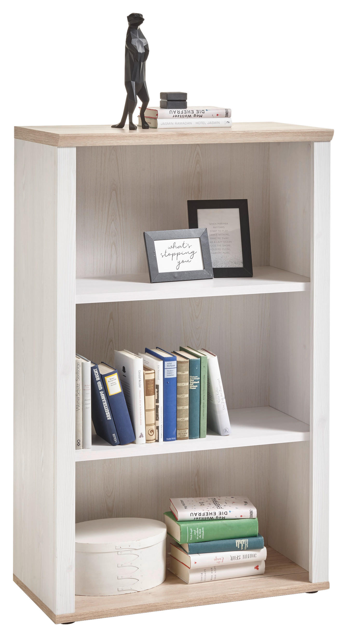 REGAL Eichefarben, Lärchefarben  - Eichefarben/Silberfarben, Design, Holzwerkstoff/Kunststoff (76/123/38cm) - MID.YOU