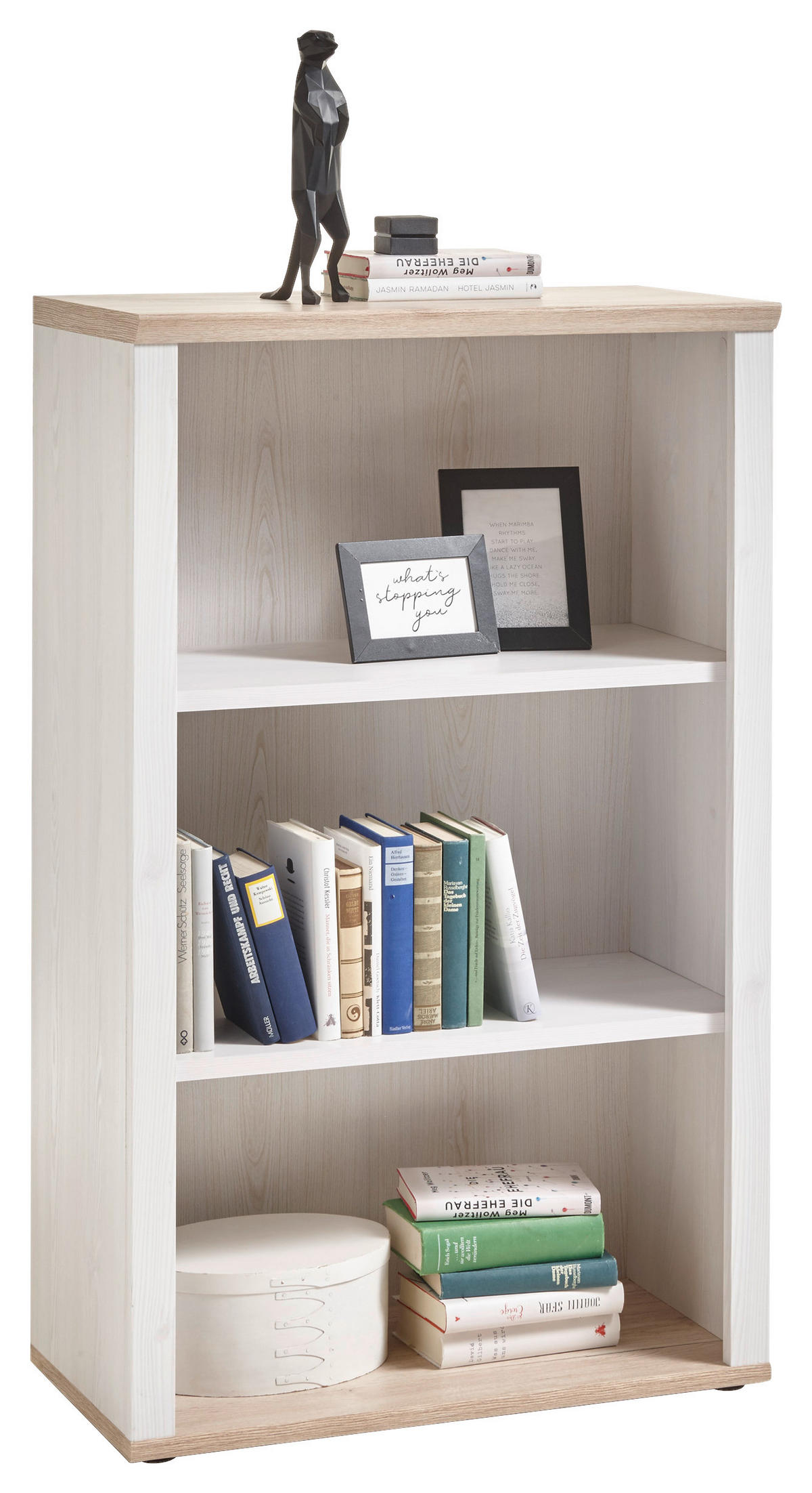 REGAL Eichefarben, Lärchefarben  - Eichefarben/Silberfarben, Design, Holzwerkstoff/Kunststoff (76/123/38cm) - MID.YOU