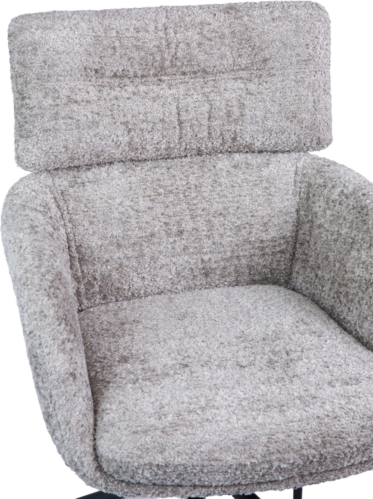 ARMLEHNSTUHL  Wippfunktion, Sitzfläche 360° drehbar Webstoff  Schwarz, Taupe  - Taupe/Schwarz, Design, Textil/Metall (62/92/66cm) - Dieter Knoll