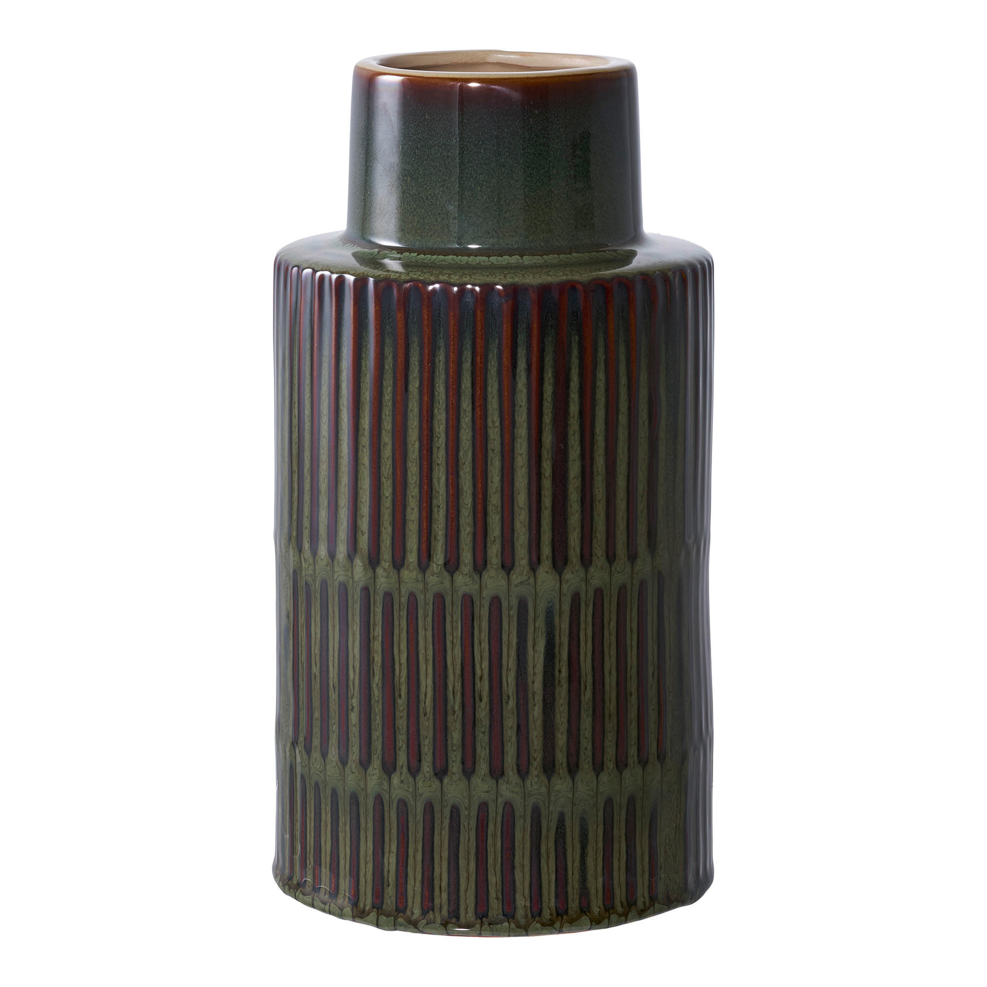 VASE  - Braun/Grün, Design, Keramik (16/30/16cm)