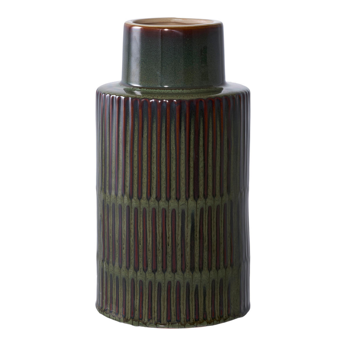 VASE  - Braun/Grün, Design, Keramik (16/30/16cm)