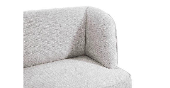 SITZBANK 205/91/66 cm Webstoff Schwarz, Hellgrau - Hellgrau/Schwarz, Design, Textil/Metall (205/91/66cm) - Novel