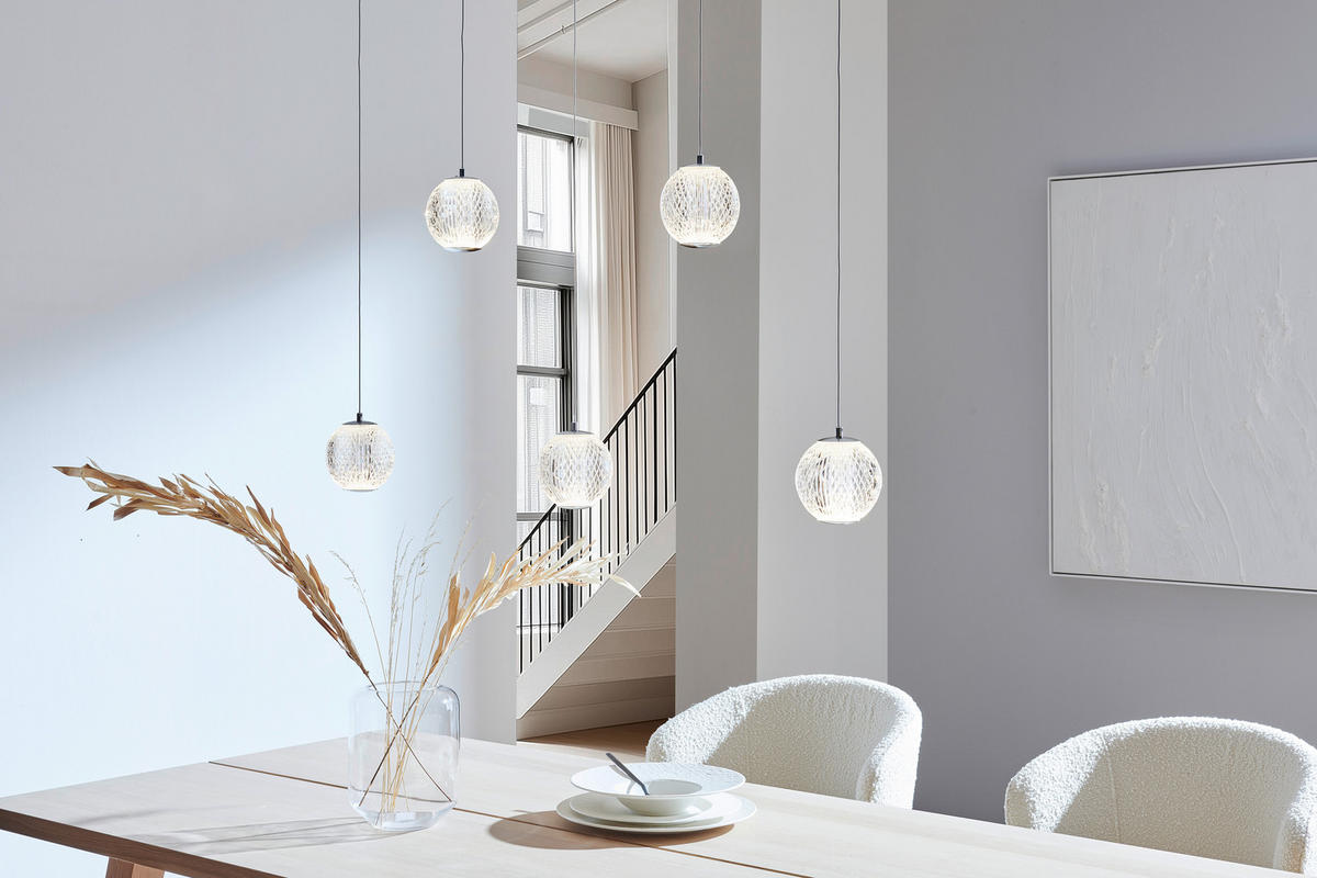 LED-HÄNGLAMPA Allure 100/10/150 cm  - svart/guldfärgad, Design, metall/plast (100/10/150cm)