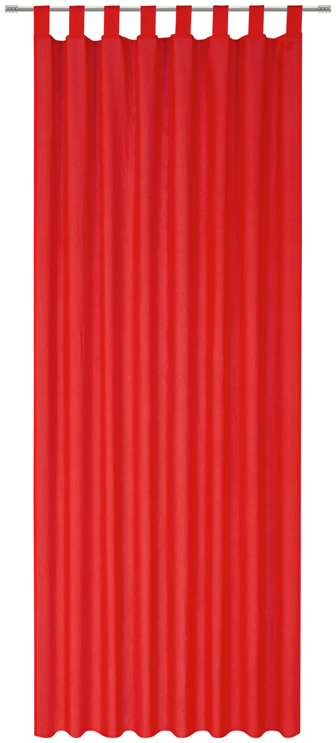 ZAVJESA S OMČAMA crvena  135/245 cm  - crvena, Design, tekstil (135/245cm) - Boxxx