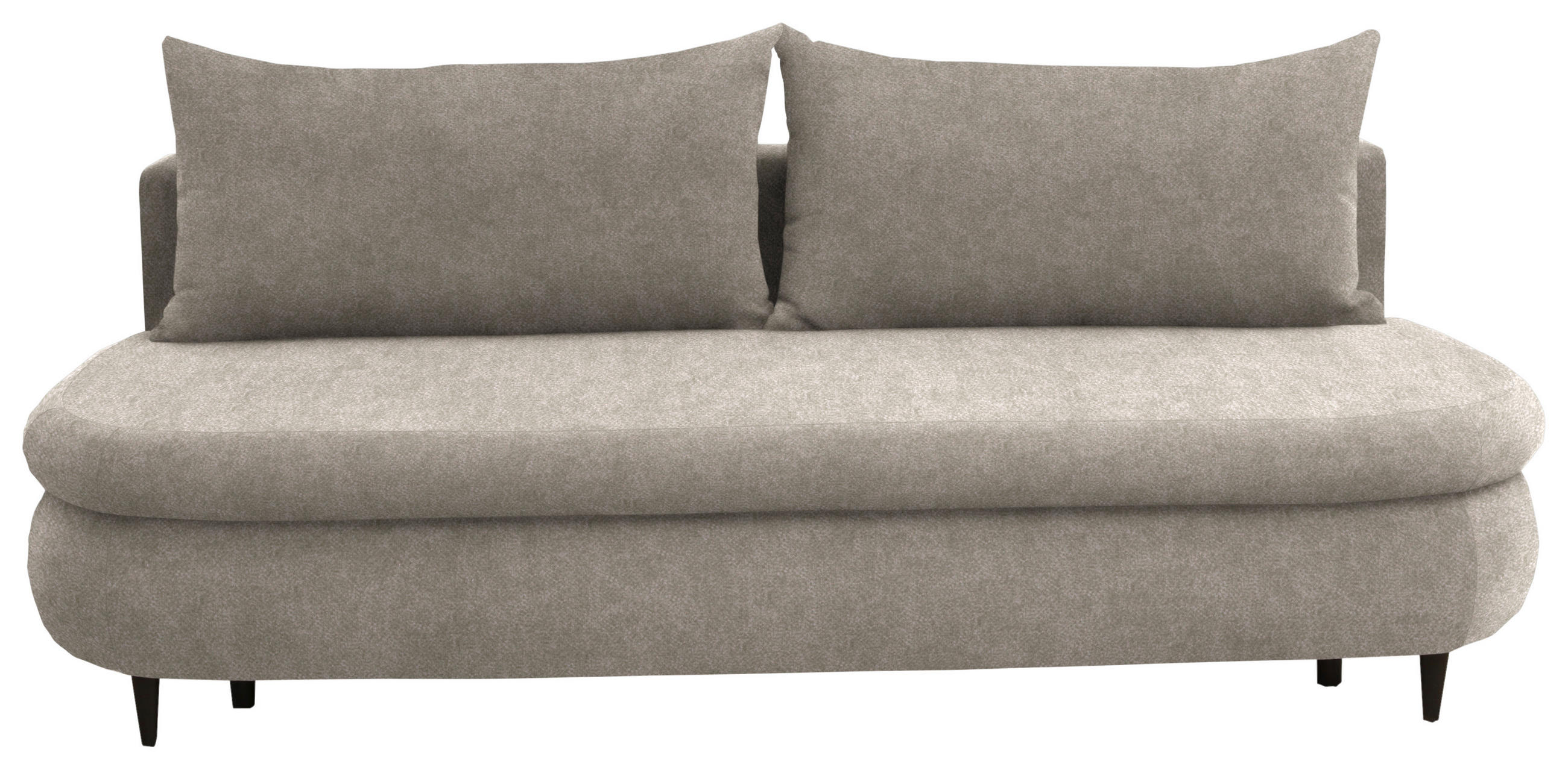 SCHLAFSOFA in Velours Beige  - Beige/Schwarz, Design, Holz/Textil (213/89/105cm) - Novel