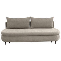 SCHLAFSOFA in Velours Beige  - Beige/Schwarz, Design, Holz/Textil (213/89/105cm) - Novel