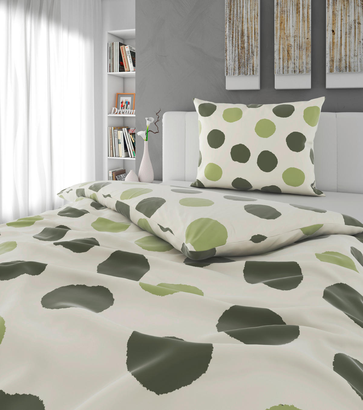 BETTWÄSCHE Satin 140/200 cm  - Grün, Textil (140/200cm) - Esposa