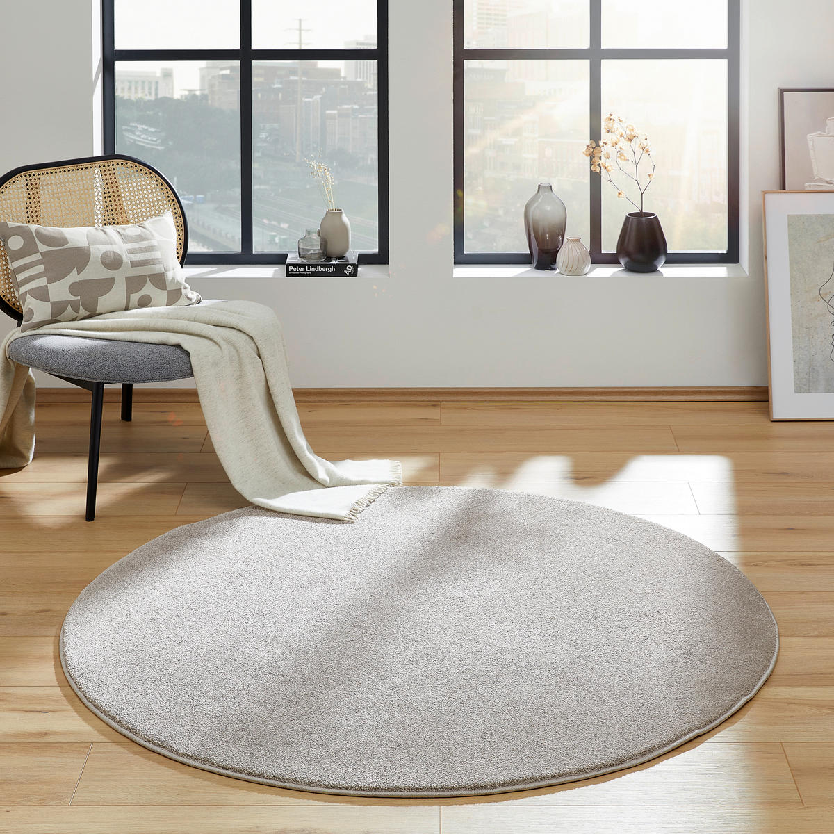 WEBTEPPICH 160 cm Tonga Beige  - Beige, KONVENTIONELL, Naturmaterialien/Textil (160cm) - Novel