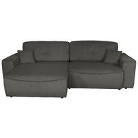 ECKSOFA Graphitfarben Cord  - Schwarz/Graphitfarben, KONVENTIONELL, Kunststoff/Textil (148/265cm) - Carryhome