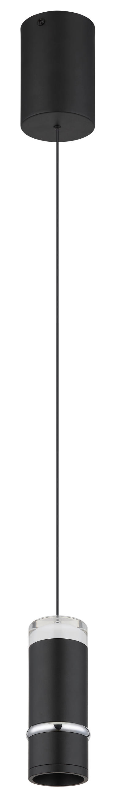 LED-HÄNGELEUCHTE 7,5/180 cm  - Schwarz, Design, Kunststoff/Metall (7,5/180cm) - Globo