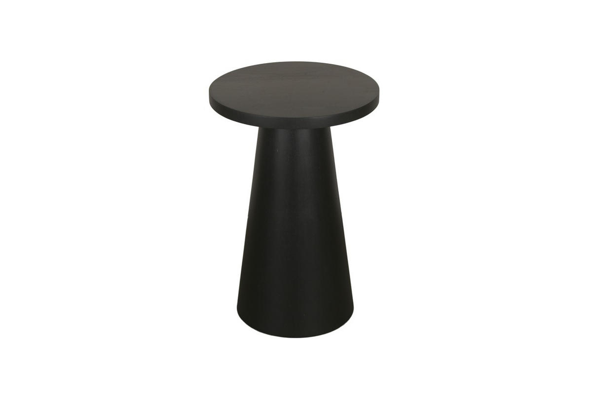 BEISTELLTISCHSET Akazie vollmassiv rund Schwarz  - Schwarz, Design, Holz (30/40/40/60/50cm) - MID.YOU