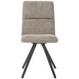 STUHL Webstoff Schwarz, Taupe  - Taupe/Schwarz, Design, Textil/Metall (46/91/61cm) - Novel