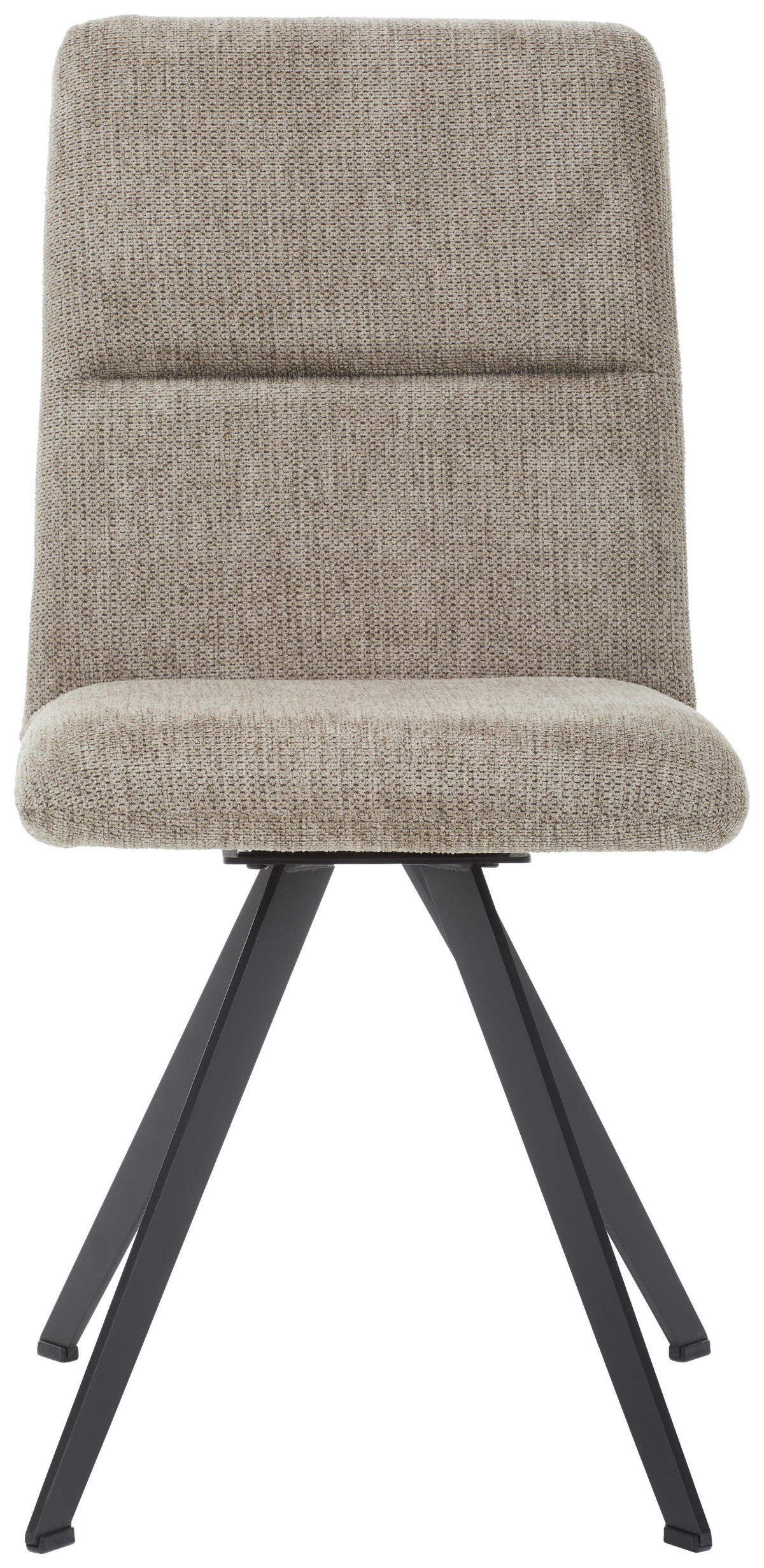 STUHL Webstoff Schwarz, Taupe  - Taupe/Schwarz, Design, Textil/Metall (46/91/61cm) - Novel