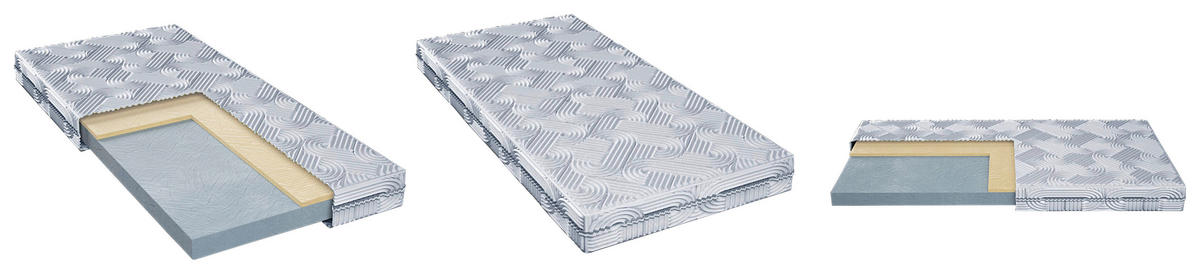 TASCHENFEDERKERNMATRATZE 140/200 cm Höhe ca. 15 cm  - Weiß, Basics, Textil (140/200cm) - Boxxx