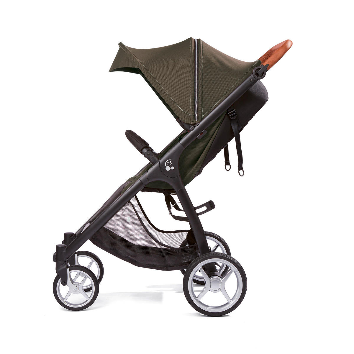 BUGGY Smiloo Happy+  - Schwarz/Olivgrün, Basics, Textil/Metall (60/106/100cm) - Gesslein
