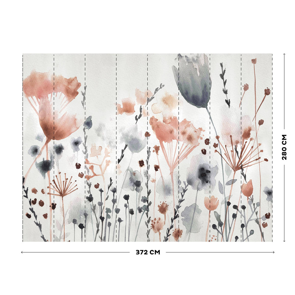 FOTOTAPETE  - Rosa/Grau, Basics, Papier (280/372cm) - Xora