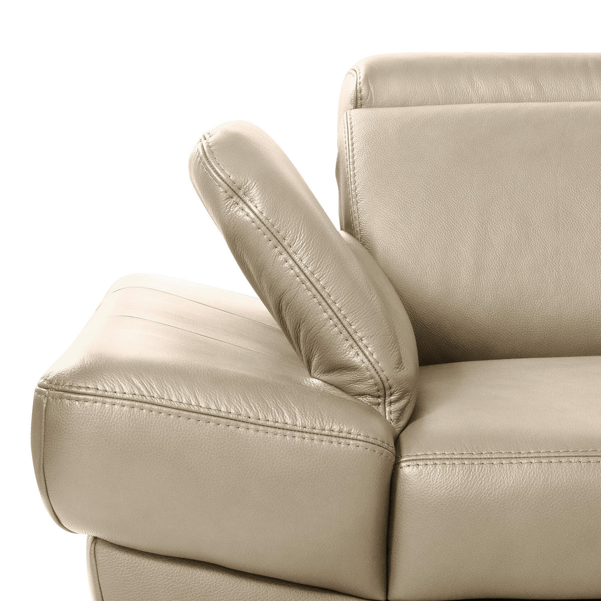 ECKSOFA  in Lederlook Echtleder Grau  - Schwarz/Grau, Design, Leder/Textil (264/211cm) - Livetastic