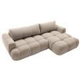 ECKSOFA Beige Struktur  - Beige/Schwarz, KONVENTIONELL, Kunststoff/Textil (172/272cm) - Carryhome