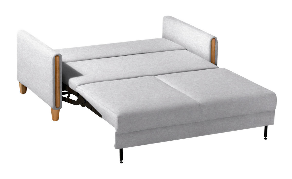 SCHLAFSOFA in Flachgewebe Buchefarben, Hellgrau  - Buchefarben/Hellgrau, Design, Holz/Textil (174/88/104cm) - Niels Andersson