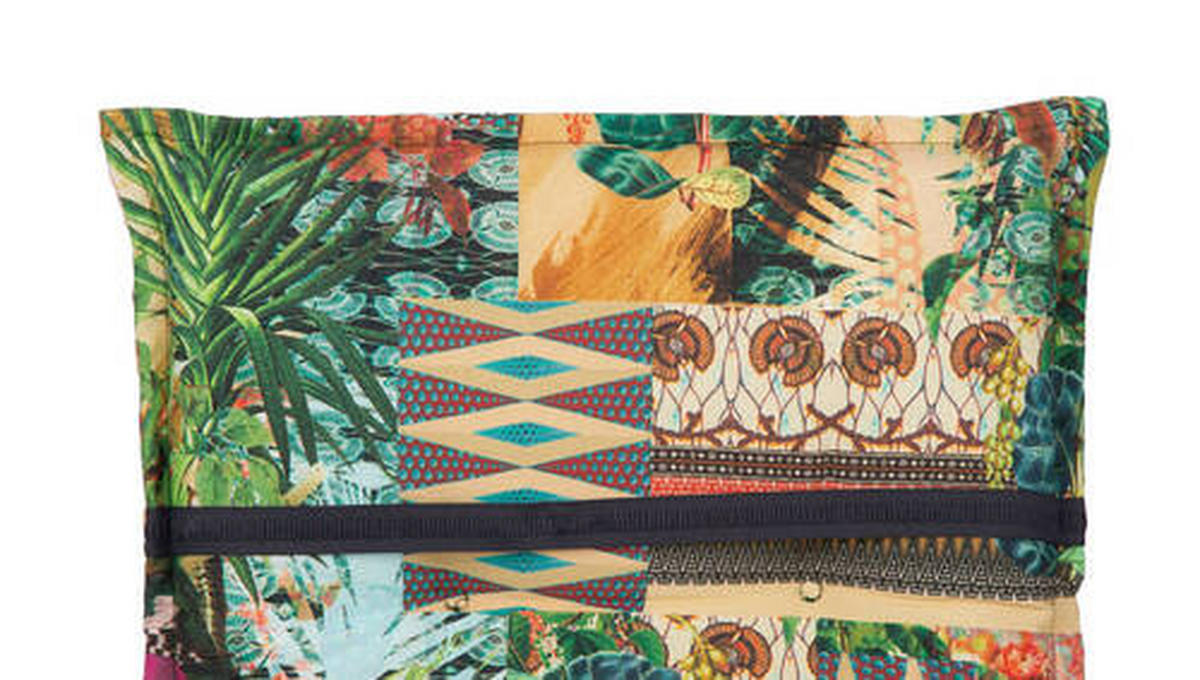 LIEGENAUFLAGE in Grün Blätter  - Grün, Basics, Textil (191/58/8cm) - Gardenson
