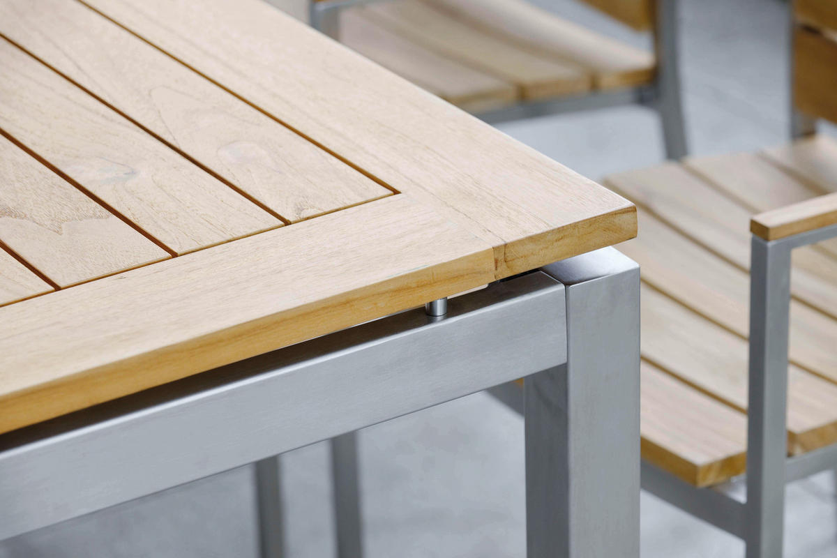 TISCHPLATTE in Holz 160/90/2,2 cm   - Teakfarben, Design, Holz (160/90/2,2cm) - Stern