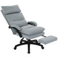 CHEFSESSEL Mikrofaser Hellgrau  - Hellgrau/Schwarz, MODERN, Kunststoff/Textil (63,5/114-122/70cm) - Venda