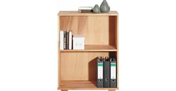 AKTENREGAL Kernbuche massiv Kernbuche  - Buchefarben/Kernbuche, Design, Holz (73/90/38cm) - Carryhome