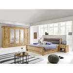 SCHLAFZIMMER 180/200 cm  in Braun, Eichefarben  - Eichefarben/Braun, LIFESTYLE, Glas/Holz (180/200cm) - Landscape