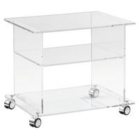 KOMODA POD TELEVIZI, čiré, 60/51/45 cm - čiré, Design, plast (60/51/45cm) - Xora