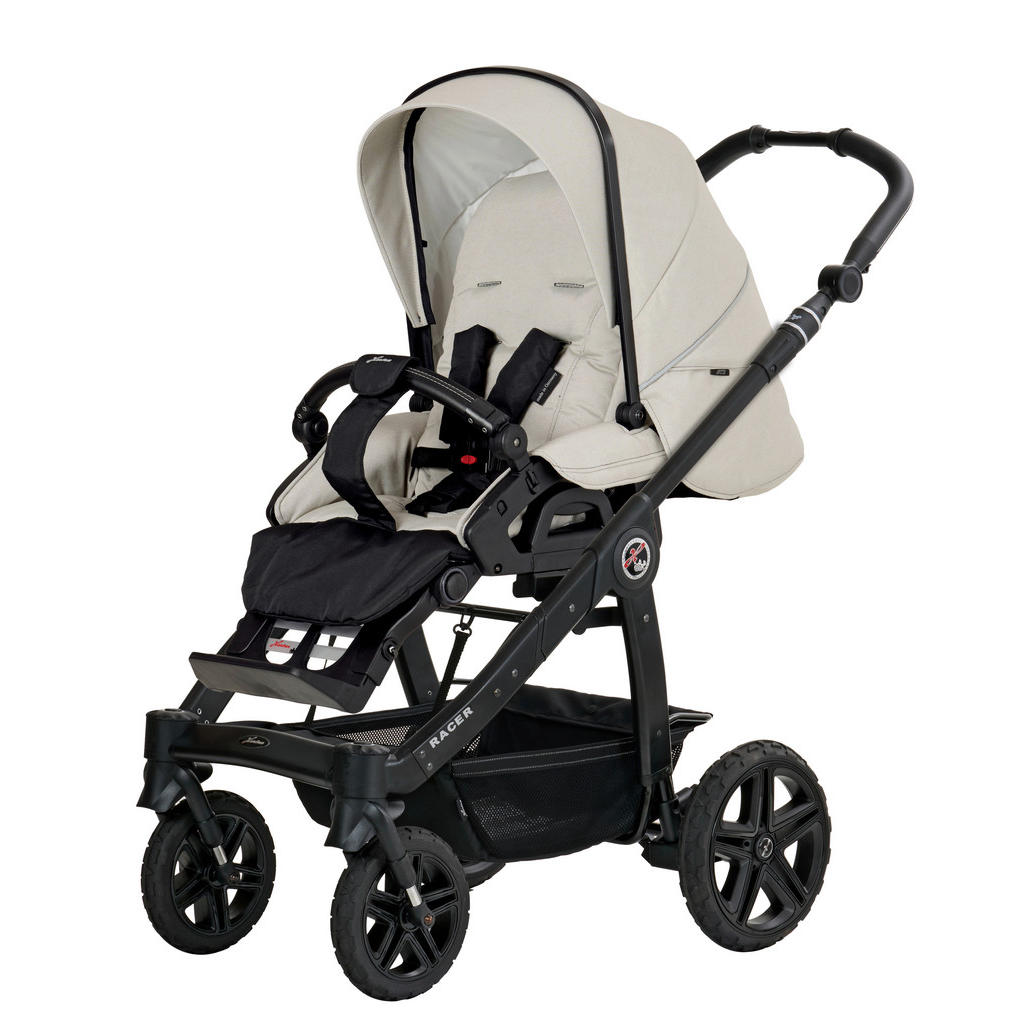 Thumbnail - Hartan Kinderwagenset Racer Gts, Greige, Textil, 3-teilig, 59x113x101 cm, EN 1888, UV 50+, AZO-frei, Made in Germany, Fe...
