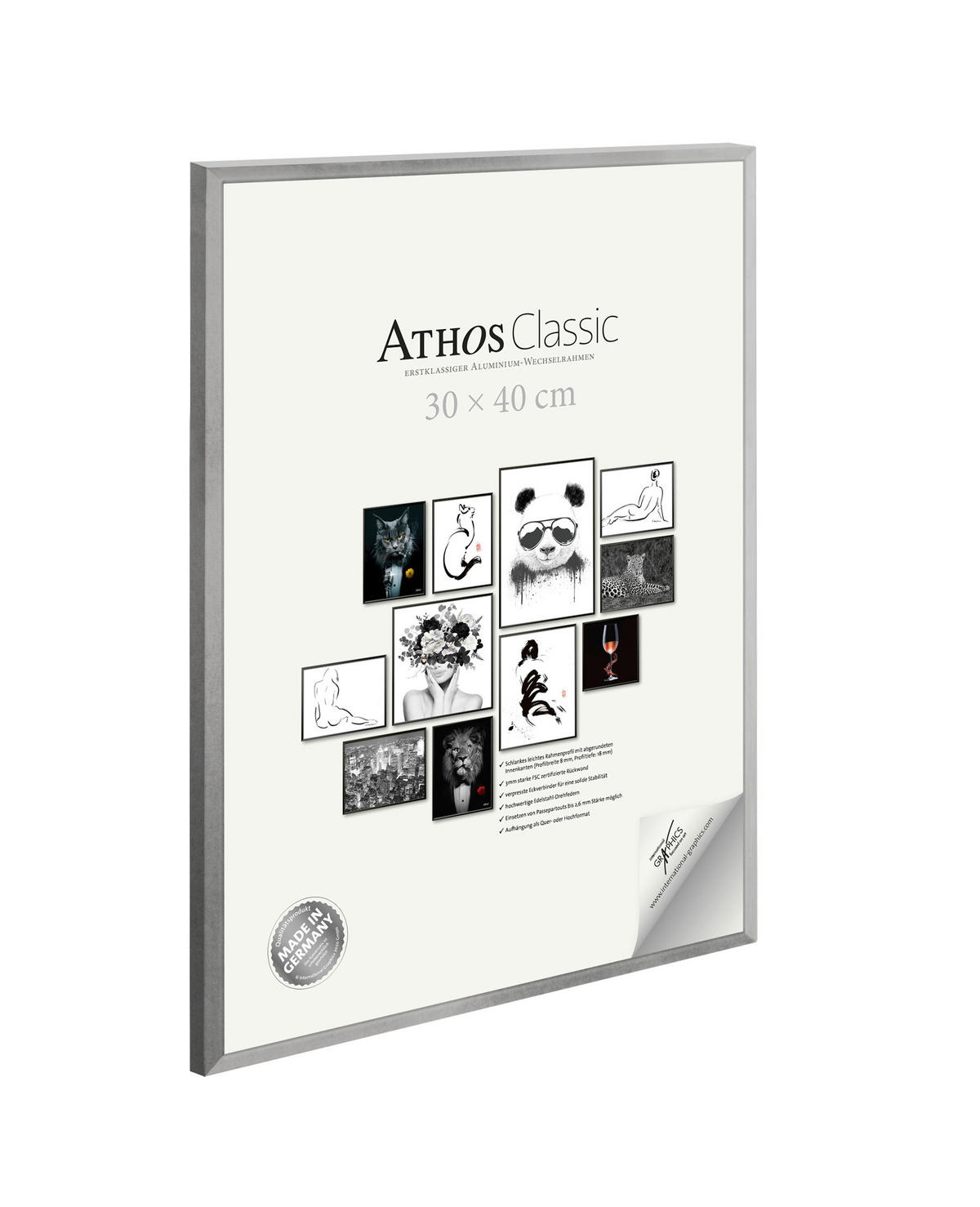 BILDERRAHMEN - Silberfarben, Basics, Papier/Holzwerkstoff (30/40/1,8cm)