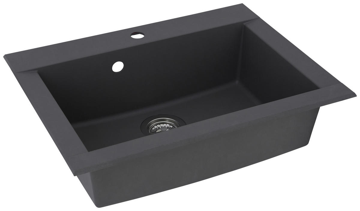 SPÜLE 1712OHIO66X50G  - Grau, Trend, Glas/Kunststoff (66/21/50cm) - Respekta