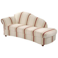 RÉCAMIERE Braun, Weiß, Beige Flachgewebe  - Beige/Nussbaumfarben, Design, Holz/Textil (191/83/81cm) - Max Winzer
