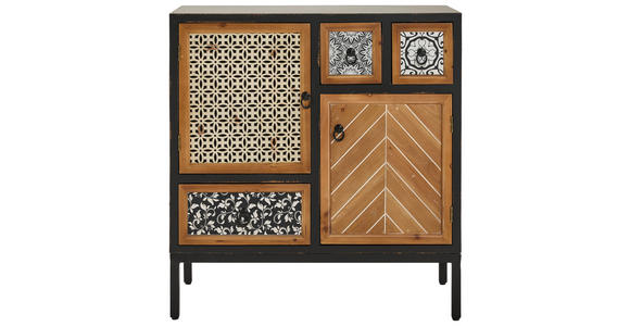 KOMMODE in 80/84/38 cm - Multicolor/Schwarz, ROMANTIK / LANDHAUS, Holz/Holzwerkstoff (80/84/38cm) - Landscape