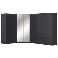 ECKKLEIDERSCHRANK 208/197/298 cm Grau  - Chromfarben/Grau, MODERN, Holzwerkstoff (208/197/298cm) - Rauch Möbel