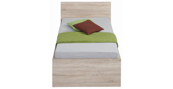 BETT 90/200 cm in Sonoma Eiche - Sonoma Eiche, KONVENTIONELL, Holzwerkstoff (90/200cm) - Carryhome