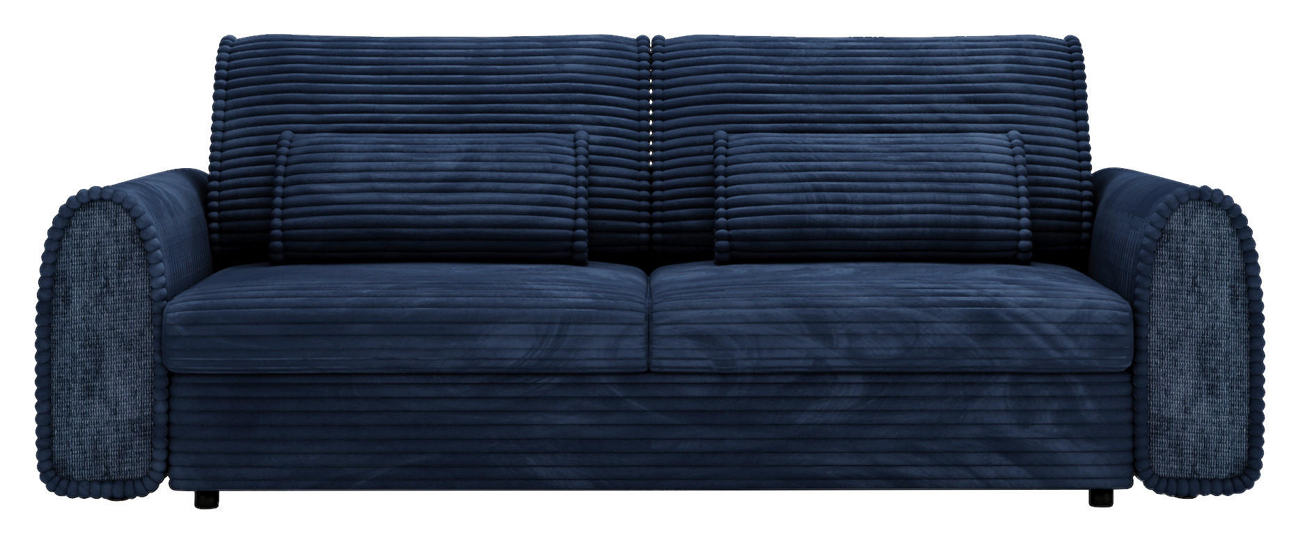 SCHLAFSOFA  in Cord, Feincord Dunkelblau  - Schwarz/Dunkelblau, KONVENTIONELL, Kunststoff/Textil (243/83/113cm) - Carryhome