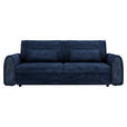 SCHLAFSOFA  in Cord, Feincord Dunkelblau  - Schwarz/Dunkelblau, KONVENTIONELL, Kunststoff/Textil (243/83/113cm) - Carryhome