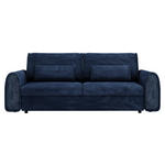 SCHLAFSOFA  in Cord, Feincord Dunkelblau  - Schwarz/Dunkelblau, KONVENTIONELL, Kunststoff/Textil (243/83/113cm) - Carryhome