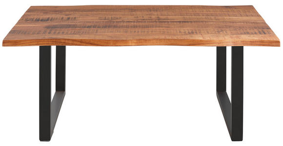 ESSTISCH in Holz, Metall 140/85/76 cm  - Schwarz/Akaziefarben, Natur, Holz/Metall (140/85/76cm) - Landscape