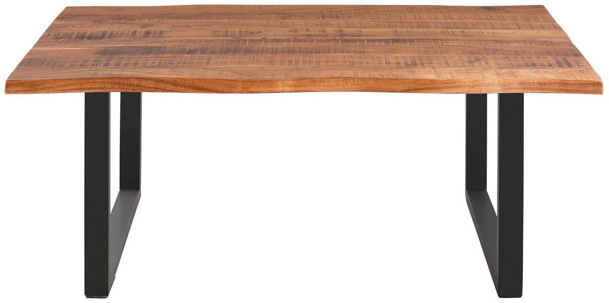 ESSTISCH in Holz, Metall 140/76/85 cm  - Schwarz/Akaziefarben, Natur, Holz/Metall (140/76/85cm) - Landscape