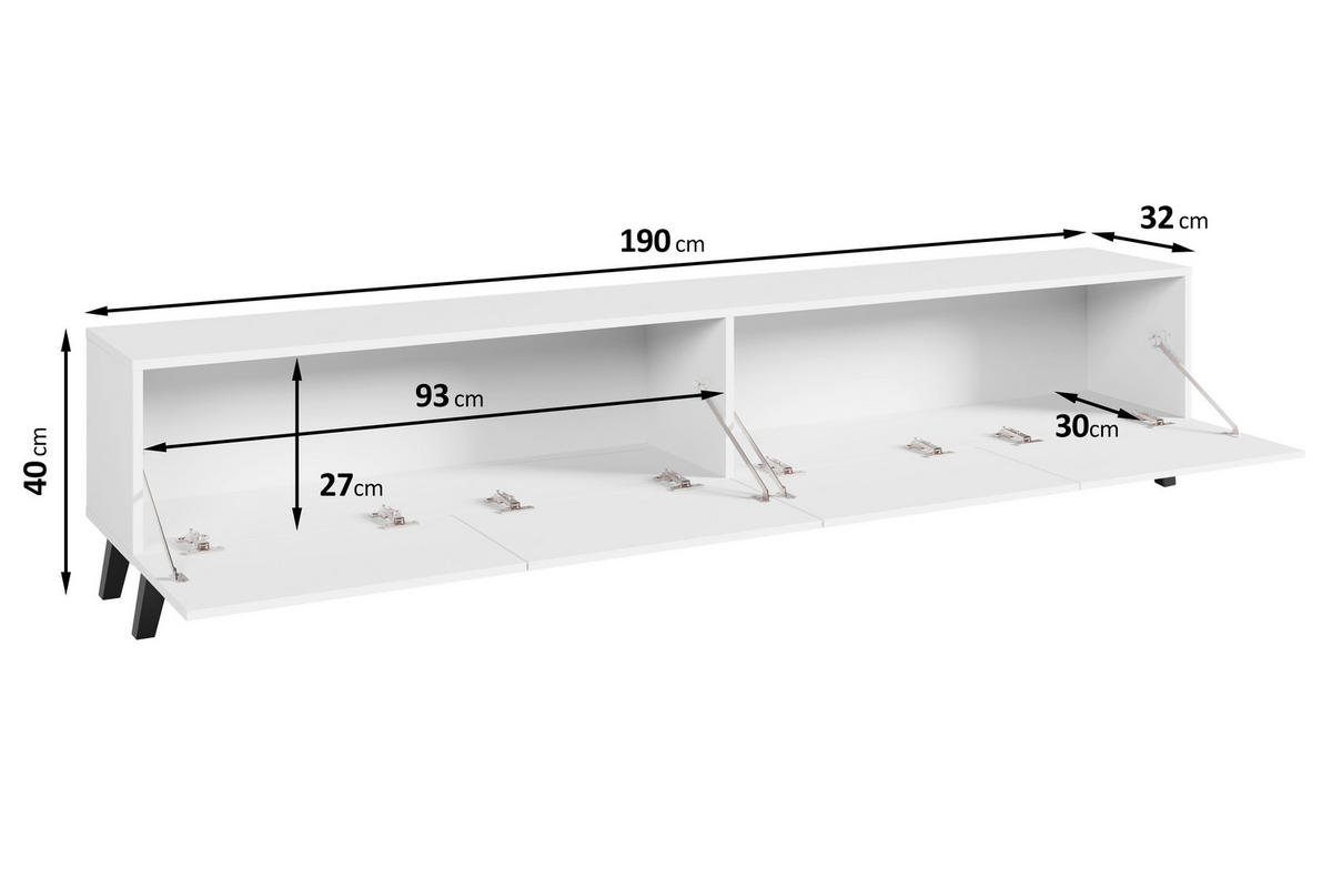 LOWBOARD  in 190/40/32 cm  - Kaschmir/Beige, Design, Holz/Holzwerkstoff (190/40/32cm) - Livetastic