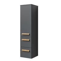 MIDISCHRANK 30/121/33 cm  - Eichefarben/Grau, Basics, Glas/Holz (30/121/33cm) - Dieter Knoll