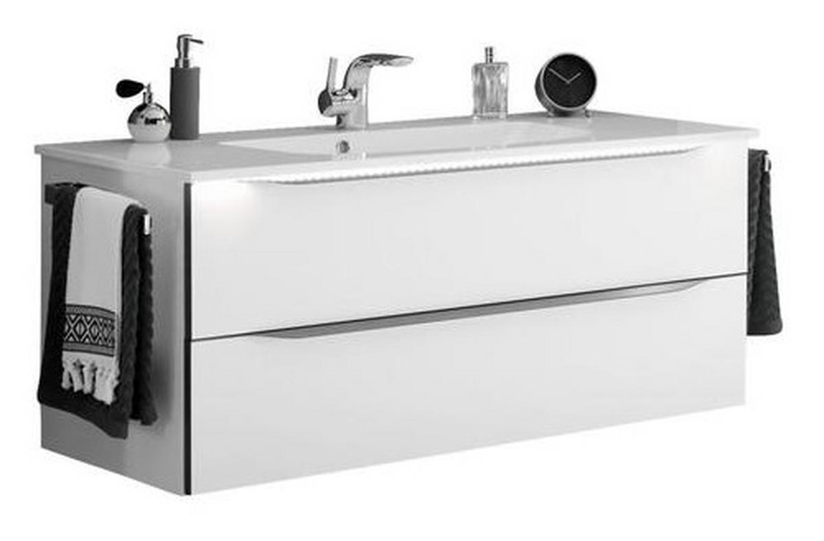 WASCHTISCHKOMBI 117 cm  - Anthrazit/Weiß, KONVENTIONELL, Holzwerkstoff/Stein (117cm) - Sadena